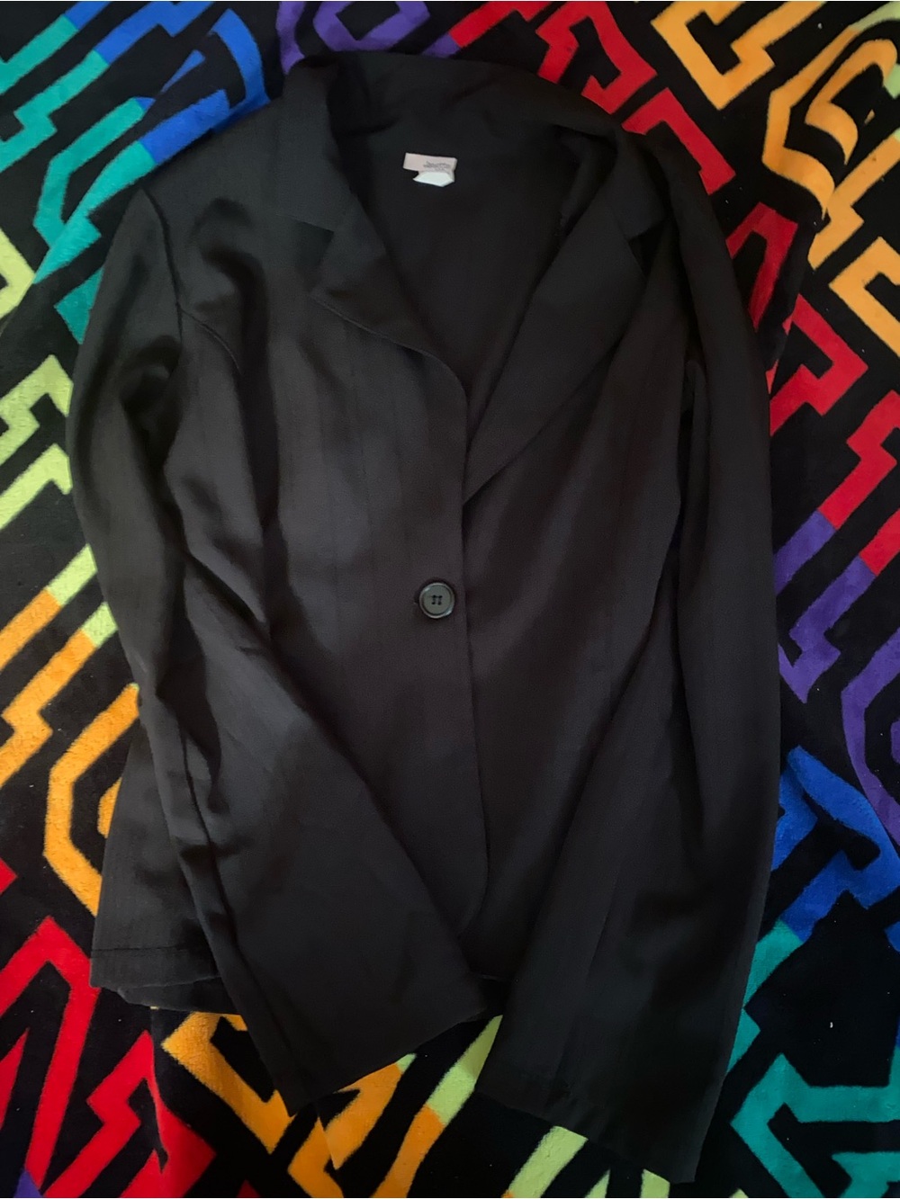 Y2K Black Women's Single-Button Blazer Jacket - Brand Unspecified